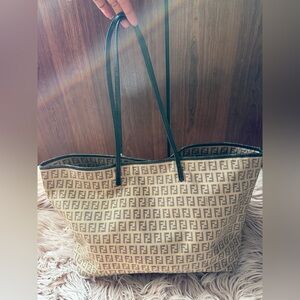 Fendi FF canvas monogram tote.